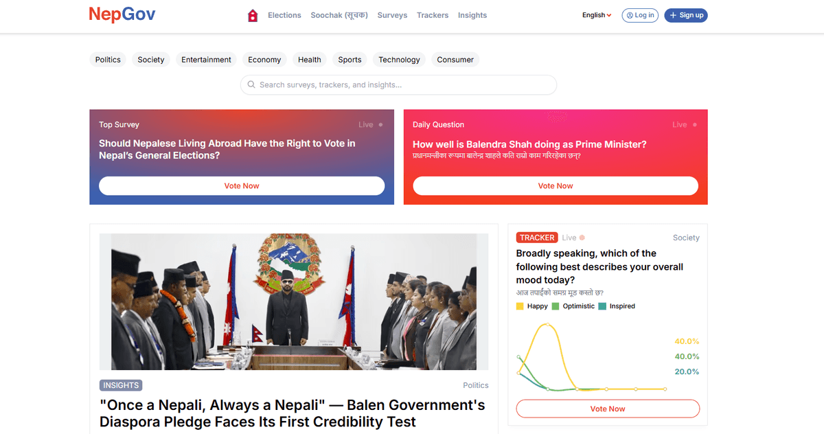 NepGov Civic Data & Polling Platform Preview